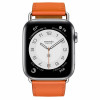 Apple Watch Hermès S6 44mm (Cellular) Silver Stainless Steel Case / Orange Attelage Single Tour в рассрочку без первоначального взноса и переплат