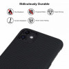 Чехол iPhone 11 Pitaka Черно-Серый (мелкое плетение)/Кевлар (арамид) в рассрочку без первоначального взноса и переплат