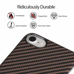 Чехол iPhone 7/8/SE(2020) Pitaka MagEZ Case Черно-Коричневый (в полоску)/Кевлар (арамид)