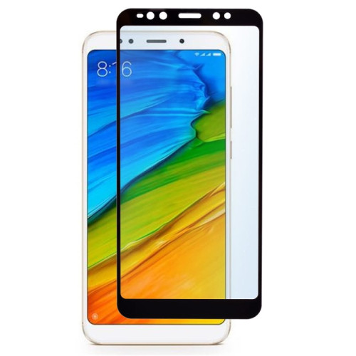 Защитное стекло 3D для Xiaomi Redmi 5 Черное в рассрочку без первоначального взноса и переплат