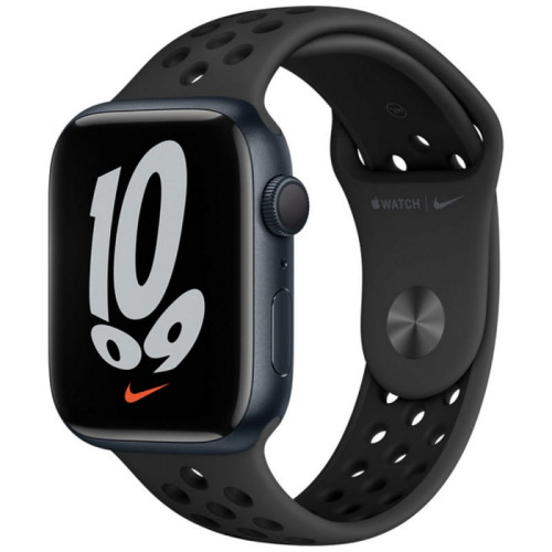 Apple Watch S7 NIKE 45mm Midnight Aluminum Case / Anthracite/Black Nike Sport Band в рассрочку без первоначального взноса и переплат