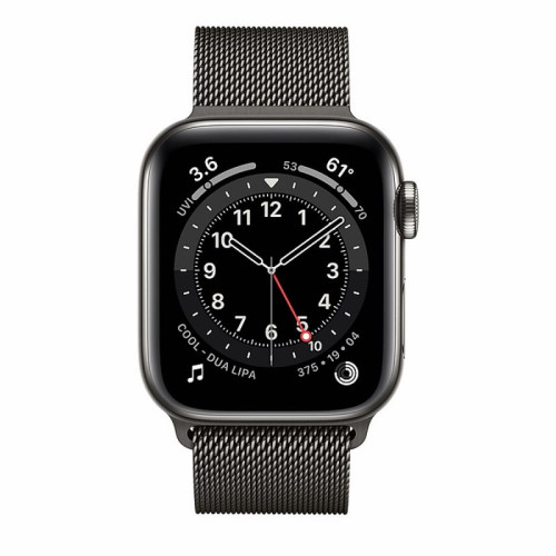 Apple Watch S6 40mm (Cellular) Graphite Stainless Steel Case / Graphite Milanese Loop в рассрочку без первоначального взноса и переплат