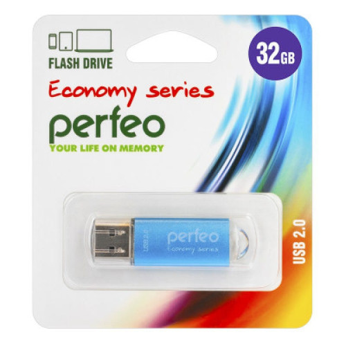 USB Накопитель Perfeo E01 32GB Blue в рассрочку без первоначального взноса и переплат