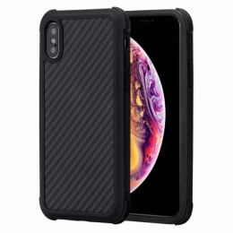Чехол iPhone XS Max Pitaka MagEZ Case Pro (Противоударный) Черно-Серый (в полоску)/Кевлар (арамид)
