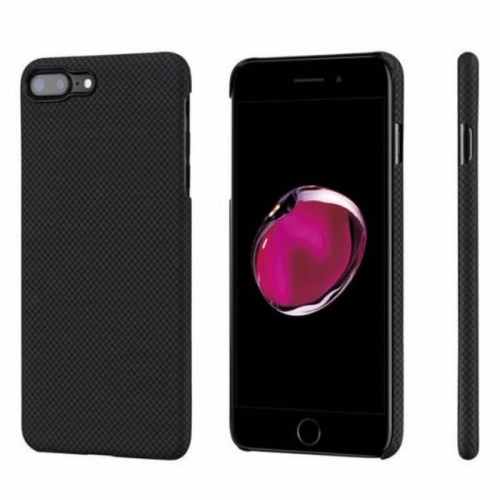 Чехол iPhone 7/8 Plus Pitaka MagEZ Case Черно-Серый(шахматное плетение)/Кевлар (арамид) в рассрочку без первоначального взноса и переплат