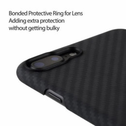 Чехол iPhone 7/8 Plus Pitaka MagEZ Case Черно-Серый (в полоску)/Кевлар (арамид)