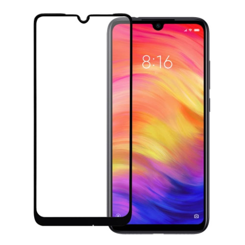 Защитное стекло 3D для Xiaomi Redmi Note 7 Черное в рассрочку без первоначального взноса и переплат