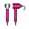 Фен Dyson Supersonic HD07 фуксия/яркий никель с черным дорожным чехлом, подставкой и 5 насадками в рассрочку без первоначального взноса и переплат