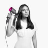 Фен Dyson Supersonic HD07 фуксия/яркий никель с черным дорожным чехлом, подставкой и 5 насадками в рассрочку без первоначального взноса и переплат