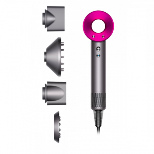 Фен Dyson Supersonic для волос (фуксия) с 4 насадками в рассрочку без первоначального взноса и переплат