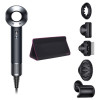 Фен Dyson Supersonic HD07 черный/серебристый с черным дорожным чехлом и 5 насадками