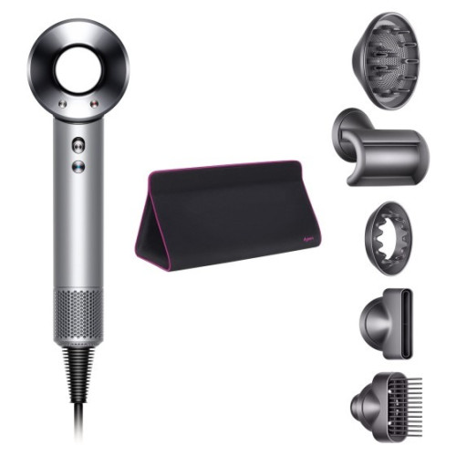 Фен Dyson Supersonic HD07 белый с черным дорожным чехлом и 5 насадками в рассрочку без первоначального взноса и переплат