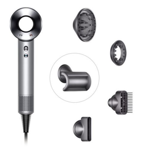 Фен Dyson Supersonic HD07 белый с черным дорожным чехлом и 5 насадками в рассрочку без первоначального взноса и переплат