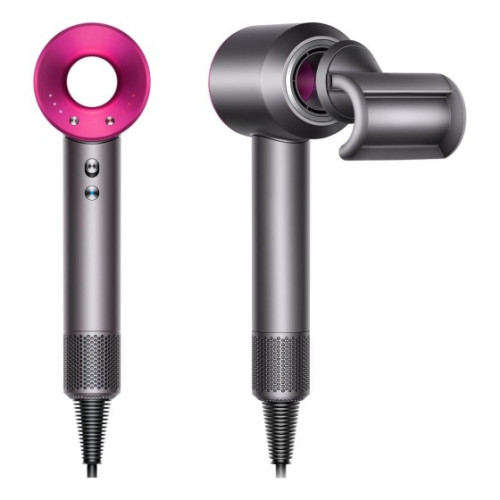 Фен Dyson Supersonic HD07 фуксия с черным дорожным чехлом и 5 насадками в рассрочку без первоначального взноса и переплат