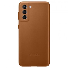 Чехол-накладка Samsung Galaxy S21 Plus Leather Cover Brown