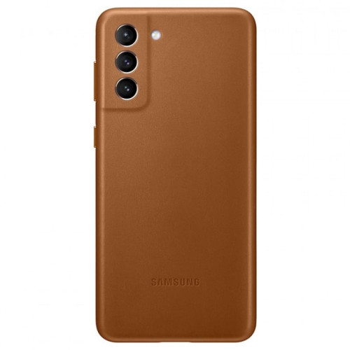 Чехол-накладка Samsung Galaxy S21 Plus Leather Cover Brown в рассрочку без первоначального взноса и переплат