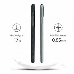 Чехол iPhone 11 Pro Max Pitaka Черно-Серый (шахматное плетение)/Кевлар (арамид)