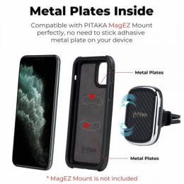 Чехол iPhone 11 Pro Max Pitaka MagEZ Case (Противоударный) Черно-Серый/Кевлар (арамид)