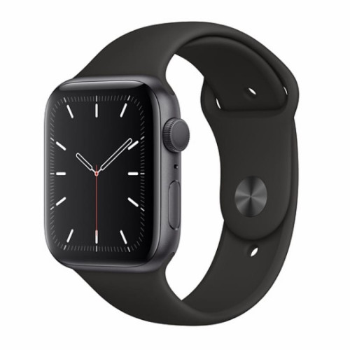 Apple Watch S5 44mm Space Gray Aluminum / Black Sport Band в рассрочку без первоначального взноса и переплат