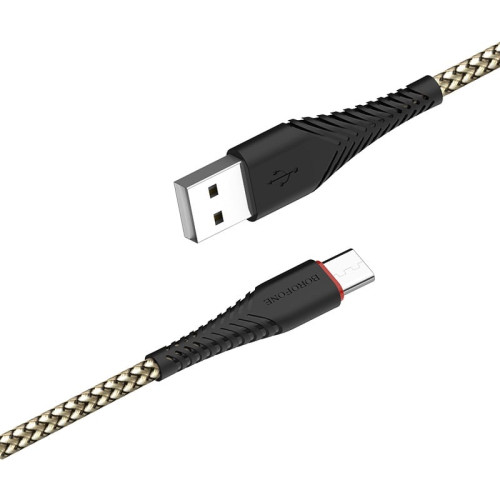 Кабель USB - MicroUSB/ Borofone BX25/ 1M / Черный в рассрочку без первоначального взноса и переплат