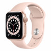 Apple Watch S6 40mm Gold Aluminum Case / Pink Sand Sport Band в рассрочку