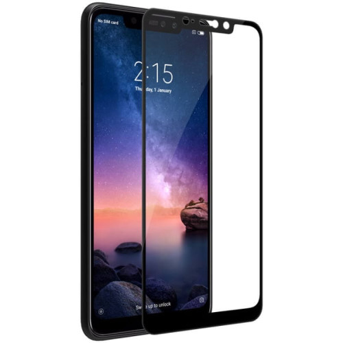 Защитное стекло 3D для Xiaomi Redmi Note 6 Pro Черное в рассрочку без первоначального взноса и переплат
