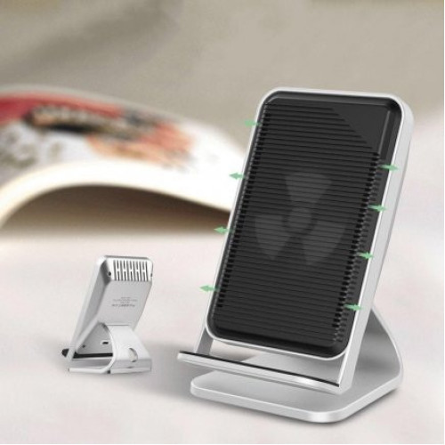 Беспроводная зарядка + подставка с охлаждением Hoco CW11 Wisewind Wireless Charger 10W в рассрочку без первоначального взноса и переплат