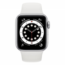 Apple Watch S6 40mm Silver Aluminum Case / White Sport Band
