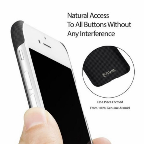 Чехол iPhone 7/8/SE(2020) Pitaka MagEZ Case Черно-Серый(шахматное плетение)/Кевлар (арамид) в рассрочку без первоначального взноса и переплат