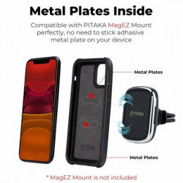 Чехол iPhone 11 Pitaka MagEZ Case (Противоударный) Черно-Серый/Кевлар (арамид)
