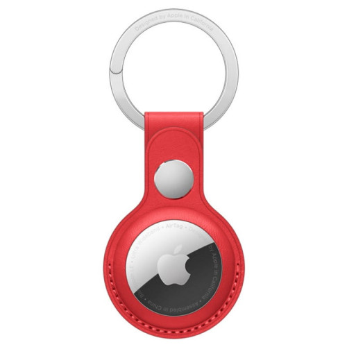 Кожаный брелок AirTag с кольцом для ключей Red в рассрочку без первоначального взноса и переплат