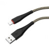 Кабель USB - Lightning / Borofone BX25 2.4A / 1M / Черный в рассрочку
