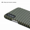 Чехол iPhone XS Max Pitaka MagEZ Case Черно-Зеленый(в полоску)/Кевлар (арамид) в рассрочку без первоначального взноса и переплат