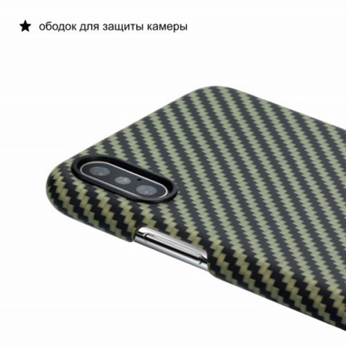 Чехол iPhone XS Max Pitaka MagEZ Case Черно-Зеленый(в полоску)/Кевлар (арамид) в рассрочку без первоначального взноса и переплат