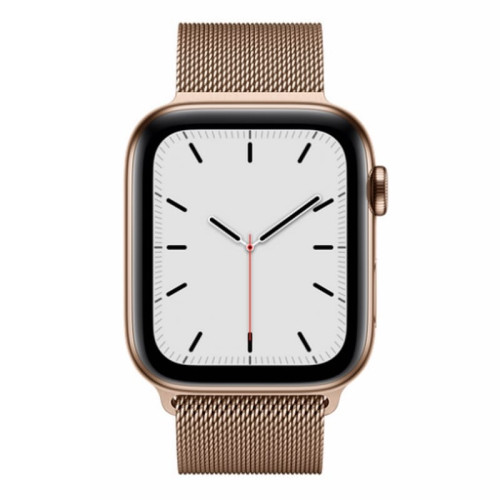 Apple Watch S5 44mm (Cellular) Gold Stainless Steel / Gold Milanese Loop в рассрочку без первоначального взноса и переплат