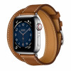 Apple Watch Hermès S6 40mm (Cellular) Silver Stainless Steel Case / Fauve Double Tour в рассрочку