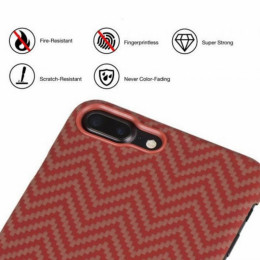 Чехол iPhone 7/8 Plus Pitaka MagEZ Case Красно-Оранжевый (в полоску)/Кевлар (арамид)