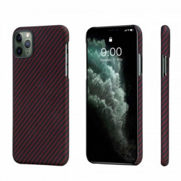 Чехол iPhone 11 Pro Max Pitaka Черно-Красный/Кевлар (арамид)