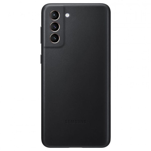 Чехол-накладка Samsung Galaxy S21 Plus Leather Cover Black в рассрочку без первоначального взноса и переплат