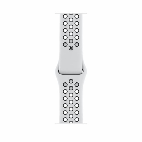 Apple Watch S6 44mm Silver Aluminum Case / Pure Platinum/Black NIKE Sport Band в рассрочку без первоначального взноса и переплат