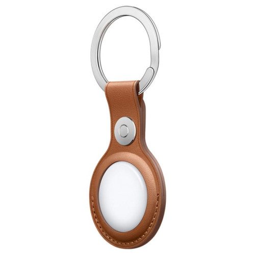 Кожаный брелок AirTag с кольцом для ключей Saddle Brown в рассрочку без первоначального взноса и переплат