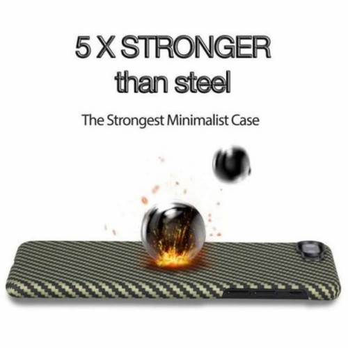 Чехол iPhone 7/8 Plus Pitaka MagEZ Case Черно-Зеленый (в полоску)/Кевлар (арамид) в рассрочку без первоначального взноса и переплат