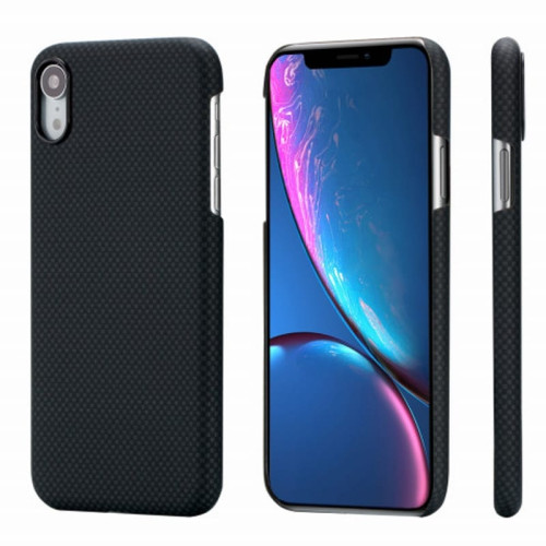 Чехол iPhone XR Pitaka MagEZ Case Черно-Серый (шахматное плетение)/Кевлар (арамид) в рассрочку без первоначального взноса и переплат