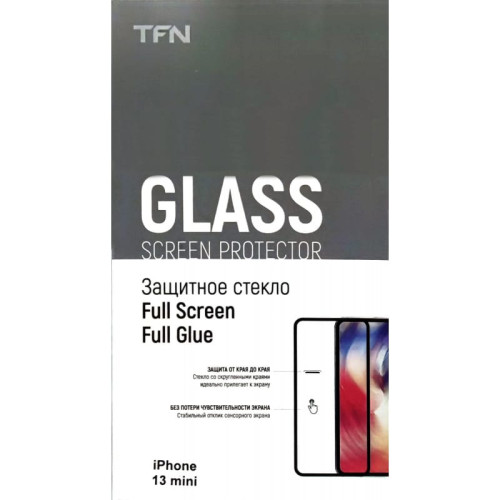 Защитное стекло iPhone 13 Mini TFN Black в рассрочку без первоначального взноса и переплат