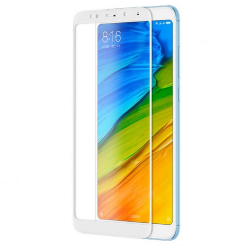 Защитное стекло 3D для Xiaomi Redmi 5 Plus Белое в рассрочку без первоначального взноса и переплат