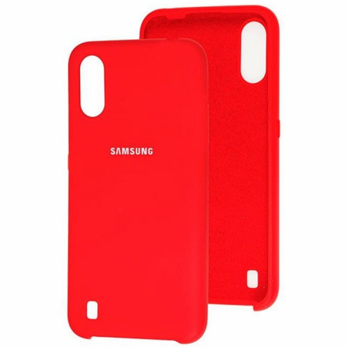 Чехол Samsung A01 Silicone Cover Red в рассрочку без первоначального взноса и переплат