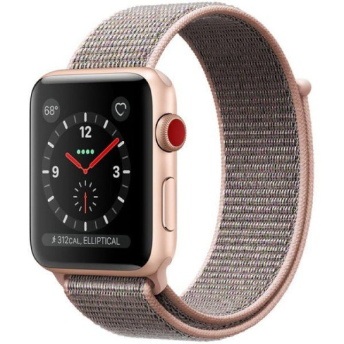 Apple Watch S3 38 mm LTE - Gold Aluminum / Pink Sport Loop в рассрочку без первоначального взноса и переплат