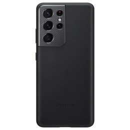 Чехол-накладка Samsung Galaxy S21 Ultra Leather Cover Black