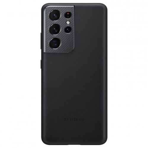 Чехол-накладка Samsung Galaxy S21 Ultra Leather Cover Black в рассрочку без первоначального взноса и переплат
