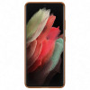 Чехол-накладка Samsung Galaxy S21 Ultra Leather Cover Brown в рассрочку без первоначального взноса и переплат